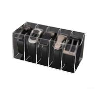 Hasaller Acrylic Belt Organizer with 357 Compartments for Ties and Bow Ties Clear Desktop Storage Box for Wide Narrow Belts with Large Buckles 17x13.5x12.5cm(5 compartments)