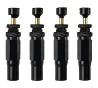 Hasaller Adjustable Auto Stop Tire Deflation Valve Kit Brass Construction with PSI and BAR Display for Off Road Vehicle Air Down Tool Screw On Design Orange 4 Pack(A)