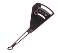 Hasaller Adjustable Ruler 10-45mm Ride Height Gauge for 1/8 1/10 RC Cars Aluminum Alloy with Black Red Finish and Non-Slip Rubber Ring(Red)