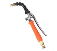 Hasaller Adjustable Stainless Steel Spray Wand with Copper Head, Ergonomic Handle for Car Cleaning and Garden Watering, Multi-Directional Direct Spray Bar, Orange and Black
