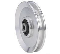 Hasaller Aluminum Alloy Cable Pulley Wheel 110mm for Fitness Equipment Accessory High Position Pull Down Metal Gantry Large Flying Bird Wheels Silver(1pack)