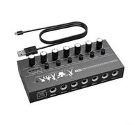 Hasaller Audio Mixers 6 8 Channel Line Mixers Stereo Mini Audio Mixer Au-dio Output Input Jack Stereo Au-dio Mixer for Microphone Guitar Bass XLR Interface(6 Channel)