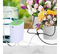 Hasaller Automatic Watering System Device for Indoor Plants with 2000mAh Rechargeable Battery 16-Channel Programmable Timer USB Charging Silicone Hose Kit for Home Office Garden Use(C)