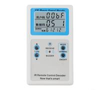 Hasaller AV TV Infrared Remote Control Decoder Tester Uni-versal Infrared Remote Control Signal Decoder Tester for Projector TV Box 20 Types Decoding 433MHz White