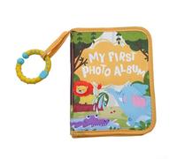 Hasaller Baby Photo Album Holds So-ft Polyester Fabric Baby Photo Book Baby's My First Picture Album with Name Tag Sticker Keepsake Memory Album for Babies Young Children