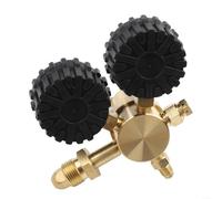 Hasaller Brass Nitrogen Pressure Regulator G5/8 Thread with CGA580 Connection and 2m Hose for Industrial or Laboratory Use with Wide 1 to 200 Bar Inlet and 1 to 60 Bar Outlet (A)