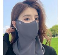 Hasaller Breathable Fabric Face Guard Stay Cool While Protecting Your Face from the Sun (Carbon gray)