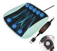 Hasaller Car Seat Cushions Breathable Air Flow Cooling Pad Portable Cooling Car Seat Cushion Car Seat Cooling Pad with USB Port and 8Fans Ventilated Seat Cushion for All Car Seats Home Office(Green)