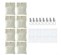 Hasaller Curtain Sandbags 8Pcs Outdoor Curtain Weights Canvas Bags Canvas Curtains Weights Drapery Weight Heavy Drapery Bottom Sandbag Reusable Self-Adhesive Weighted Sacks with Fixing Clips