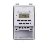 Hasaller Digital Timer Switch KG316T-F 220V Intelligent Timer Electronic Programmable Time Controller with Waterproof Transparent Cover 16 Groups Preset LCD Display Wall-Mountable