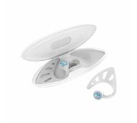 Hasaller Elf Ear Headphones True Wireless Earbuds Elf in-Ear Earbud True Wireless Elf Ear Earbud LED Light Headphones with Charging Case for Music Lovers Party Accessory(White)