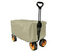 Hasaller Folding Garden Trolley Cover, Festival Trolley Cover Folding Carriage Cover With Storage Bag Trolley Picnic Cart Dustproof Sun Shade(Beige)