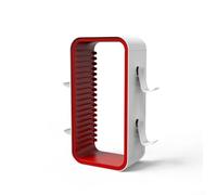 Hasaller Game Storage Tower for PS5 Switch Holds 18 Discs ABS Console Organizer Rack Space Saving Stand Black Green Red Gaming Accessory(White and Red)