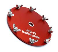 Hasaller Grounding Grid Plate Portable Shortwave Antenna Grounds Grid Plate Aluminum Ground Grid Plate Antenna Grounding Grids Plates With 2.4mm Terminal wire Hole for PAC-12 JPC-12 Red