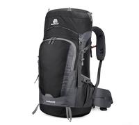 Hasaller Hiking Backpack, 65L Light Hiking Backpack Waterproof Travel Bag Outdoor Camping Backpack Suitable For Mountaineering Fishing Mountaineering Tour Cycling School Gift(Black)