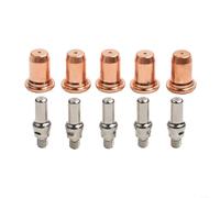 Hasaller IPT 60 Plasma Cutter Consumables Kit 0.1mm Nozzle and Electrode Set for Everlast PowerPlasma 50S 60S PowerPro 205S 256S Forcecut 62i HeroCut CUT55 62204 PT-60