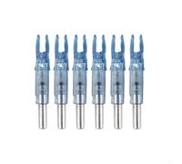 Hasaller LED Lighted Arrow Nocks for 6.2mm Carbon Aluminum Fiberglass Shafts - Bright Night Visibility Accessories Set of 6 Red Blue Green(blue)