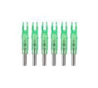 Hasaller LED Lighted Arrow Nocks for 6.2mm Carbon Aluminum Fiberglass Shafts - Bright Night Visibility Accessories Set of 6 Red Blue Green(green)