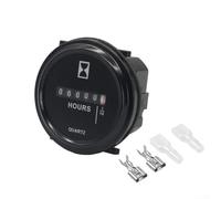 Hasaller Mechanical Hour Meter AC DC 6V-80V Quartz IP65 Waterproof Shock Resistant Engine Running Counter for Motorcycle Truck Tractor Racing Car Yacht Cart Camper Off R