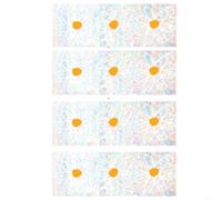 Hasaller Modern Daisy Flower Static Cling Window Stickers for Home Decor PVC Wall Decals 4 Sets of 12 Reusable Sunflower Stickers Each 42 x 15 cm Rainbow Floral Design