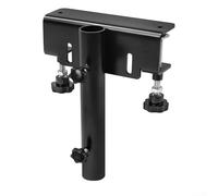 Hasaller No Drill Truck Flagpole Installation Bracket for 1.2 Inch Pole Steel Carriage Mount Holder Black Hardware Kit for Pickup Vehicle Flag Display