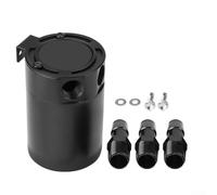 Hasaller Oil Catch Can Tank Kits 3-Port Baffled Oil Catch Can Tank Air-Oil Separator Kit Aluminum O-il Catches Tanks Kit for Racing Engine Performance