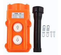 Hasaller Orange Red COB-61 2 Way Crane Push Button Switch Rainproof ABS Housing for Hoist Pendant Control AC 250V 5A Industrial Remote with Rubber Sleeve