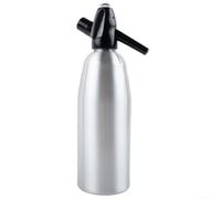 Hasaller Portable Carbonated Water Makers Home Beverage Machine Sparkling Drink Dispenser with Aluminum Body for Kitchen Counter 33x9.5x9.5cm(Silver)