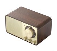 Hasaller Portable Mini Wooden Speaker Wooden Wireless Speaker Bluetooth-Compatible Speaker Retro Classic Soundbox HIFI Stereo Surround Super Bass Subwoofer
