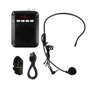 Hasaller Portable Wireless BT Voice Loudspeaker with 8W Output 2400mAh Battery and Wired Headset Microphone for Teachers Trainers Tour Guides Yoga Classes Speeches(Pink)