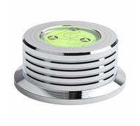 Hasaller Record Weight Stabilizer 60Hz Vinyl Turntable Clamp 60HZ 378g LP Disc Stabilizer Turntable Disc with Bubble Leveling for Vibration Balanced(Silver)