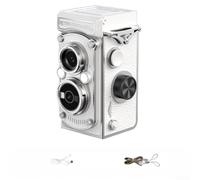 Hasaller Retro CCD Digital Camera with Classic Vintage Design and ABS Body High Definition Video Recording for Students Campus Life Vlogging 12x9.5x5.9cm in White Black Red Brown (White)
