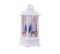 Hasaller Santa Claus and Snowman LED Wind Light Night Lamp PVC Christmas Candle Holder Decorative Lantern Festive Christmas Candle Holder Ornament with Warm Glow for Table Centerpiece Holiday Tree (1)