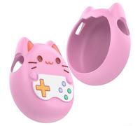 Hasaller Silicone Cover Cases Soft Shell Anti-Drop Protection Case Paradise Protective Sleeve Skin Pet Gaming Machine Protection Case with Neck Strap for Tamagotchi Pix Pet Toy(Pink)