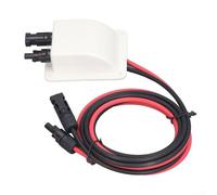 Hasaller Solar Junction Box with Dual Cable Entry and 31cm Extension ABS UV Resistant Enclosure for RV Roof Yacht Garage Garden Photovoltaic Panel Wiring Includes Stainless Steel