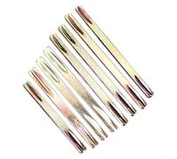 Hasaller Square Spindle 8mm Iron Door Handle Pin 85-130mm Galvanised Window Fixing Push Pin Notched Sides Secure Attachment Wear-Resistant Replacement Part for Door Locks Handles Buttons(105mm)