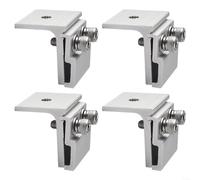 Hasaller Standing Roof Seam Clamps Sheet Seam Clamps Mounting Solar PV Clamp Solar Panel Mounting Brackets Aluminum Standing Seam Clamps for Solar Panel Mounting(4Pcs)