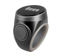 Hasaller USB-C Rechargeable Finger Counter with Adjustable Fit and LCD Digital Display for Knitting Stitch Marking Row Counting and Tallying on Fingers in Green Red Black Pink Purple(Black)