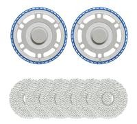 Hasaller Vacuum Cleaner Mop Pad Sets Robotic Vacuum Cleaner Microfiber Cleaning Cloth Wipe Washable Reusable Mop Cloth Frame Board Cleaning Kit for ECOVACS T30S T30S PRO T50 MAX PRO