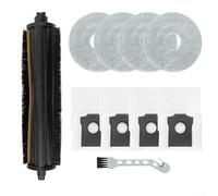 Hasaller Vacuum Cleaner Replacement Parts Robot Vacuum Cleaner Accessories with Anti-Tangle Main Brush 4 Dust Bags 4 Mop Pad for Dreame X40/X30/L30/L10s/L20/L40 Ultra and P10/P50/S10