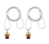HASAOMOI 2 PCS 3/8" NPT Air Tank Drain Valve with 60" Cable | Air Brake Reservoir Air Compressor For Semi Trucks，60" poly coated steel cable have outstanding kink and abrasion resistance