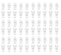 HASAYAKI Curtain Track Rollers, Ripple Fold Curtain Wheeled Carriers, Fold Drapery Runners, 60PCS (22X16 mm / 0.87× 0.63 inches) - White