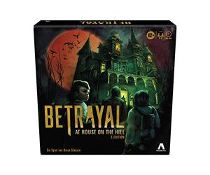 Hasbro Betrayal at House on The Hill third edition, cooperative board game aged 12 and over, 3-6 players, 50 multi-color, one-size ghost scenarios (German)