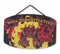 Hasbro Dungeons and Dragons Roll for Initiative Hanging Metal Wall Sign - Classic D&D Wall Decor for Game Room or Movie Room