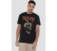 Dungeons Dragons Tiefling Horn Skull Unisex T Shirt, Black, XXXX-Large