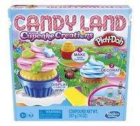 Hasbro Gaming Candy Land Cupcake Creations Kids Board Game with 7 Play-Doh Cans and Tools