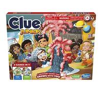 Hasbro Gaming Clue Junior Game, 2-Sided Gameboard, 2 Games in 1, Clue Mystery Game for Younger Kids Ages 4 and Up, Kids Games for 2 to 6 Players