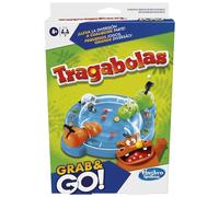 Hasbro Gaming Grab and Go Slot - Portable Game for 2 Players - Kids Travel Game - Includes 2 Hippos - Spanish-Portuguese Version