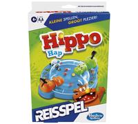 Hasbro Gaming Hippos Gluttonous Travel Game, Portable Game for 2 Players, Travel Game for Children Aged 4+ Includes 2 Hippos Gobe Balls (Dutch Version)
