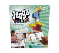 Hasbro Gaming Monopoly Jenga Maker, Stacking Tower with Real Solid Wood Blocks for Children Aged 8 Years and Up for 2 to 6 Players, Multicolored,One Size